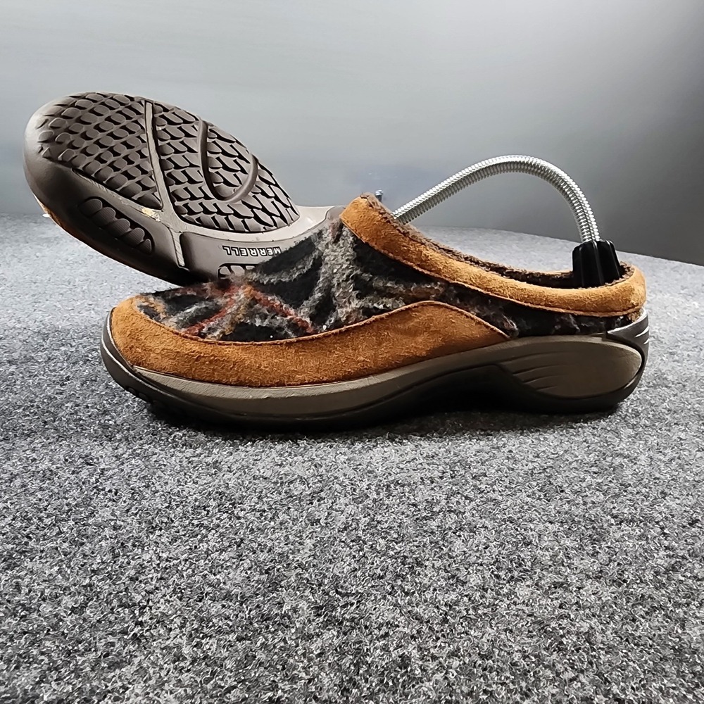 Merrell Oak Encore Mocs Womens 10.5 Brown Suede Felt Slip On Clogs J55926